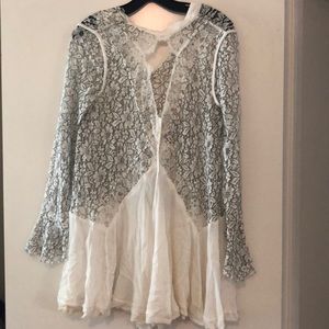 White lace free people dress